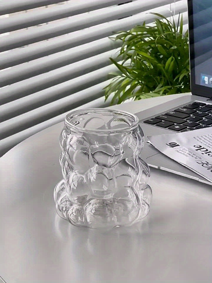 {4pcs} Grape Shape Cute Drinking Glasses with straw and straw brush