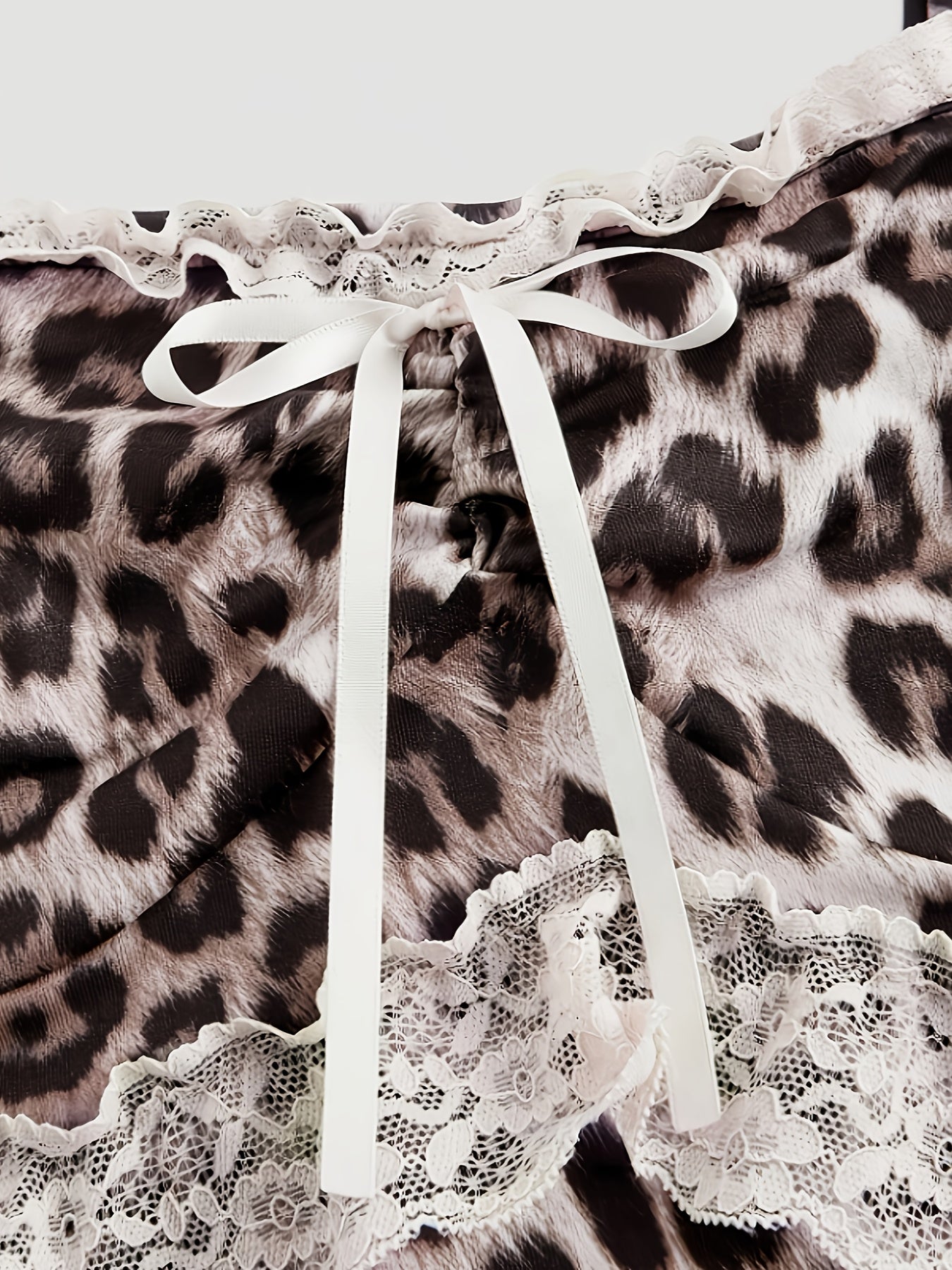 Leopard Print & Lace Trim Camisole