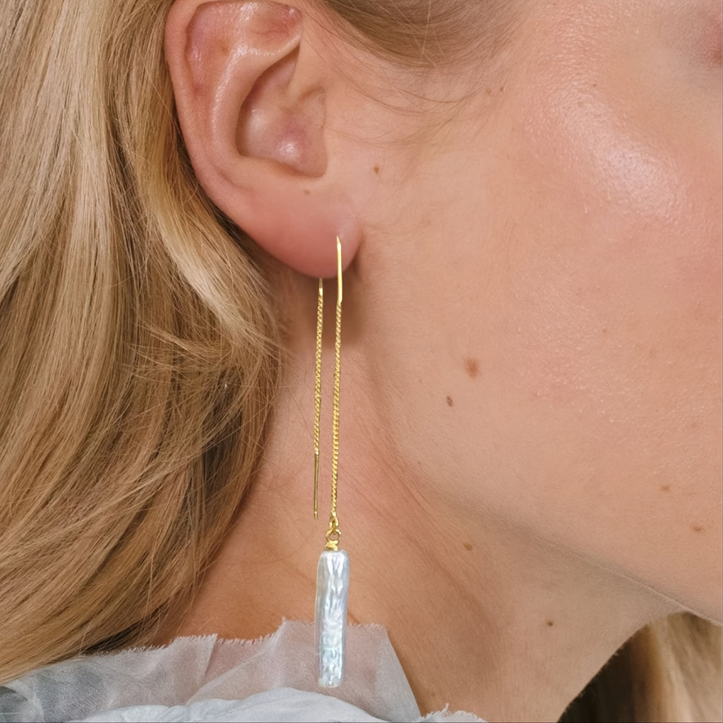 Pearls Tassel Drop Earrings