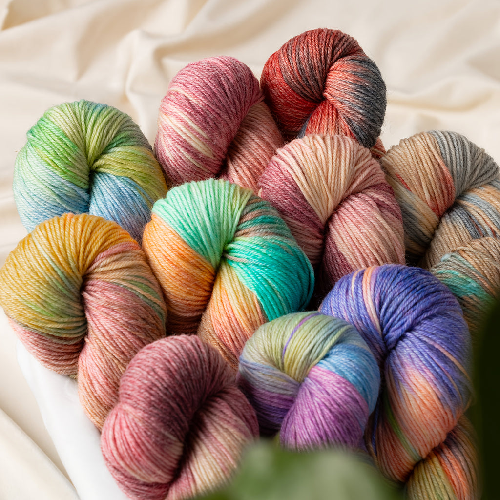 {3pcs} Hand-dyed Wool Yarn