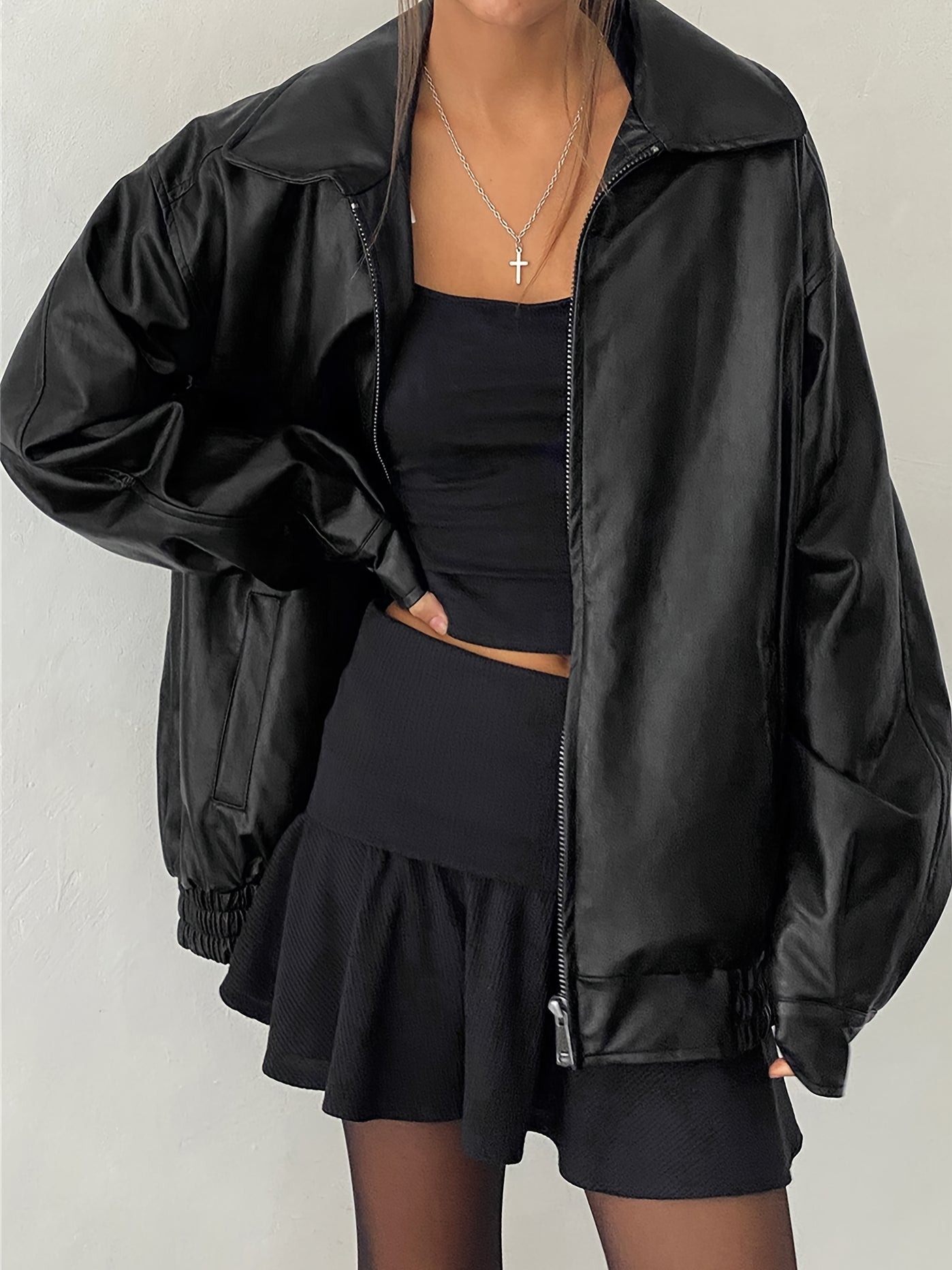 Zipper Long Sleeve Motorcycle Jacket