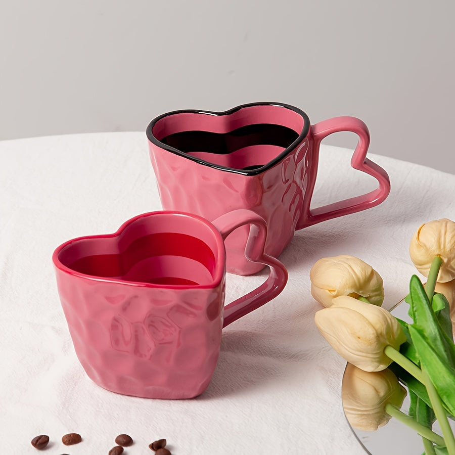 Red Love Ceramic Mug Creative Cute Coffee Cup