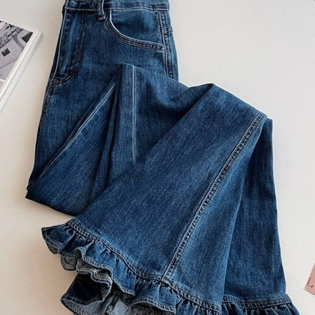 High-Waisted Wide-Leg Jeans