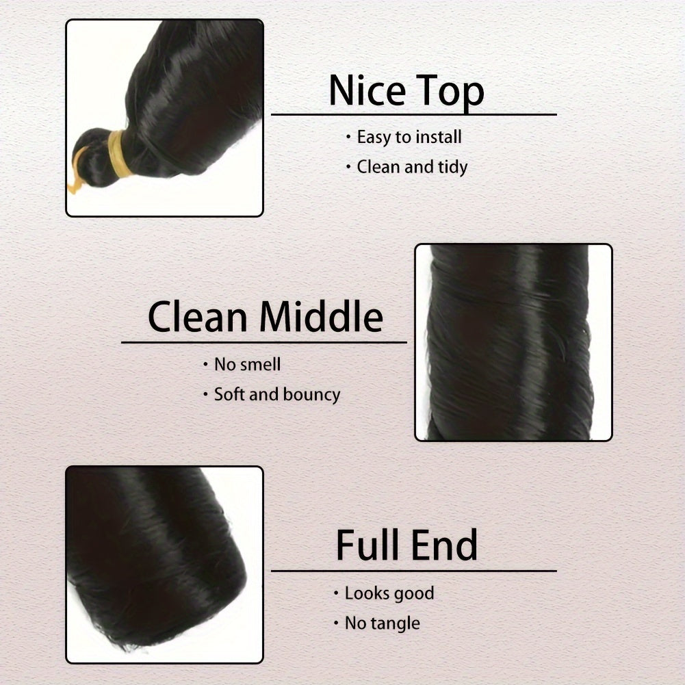 3pcs 22" Pre-Stretched French Curl Braiding Hair Extensions for Women - Loose Wave Synthetic Crochet Braids