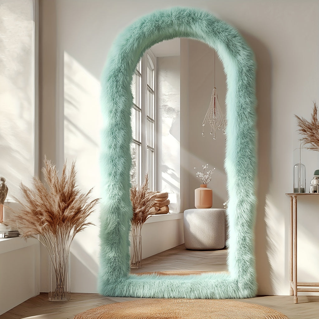 Full Length Mirror Chic Faux Fur