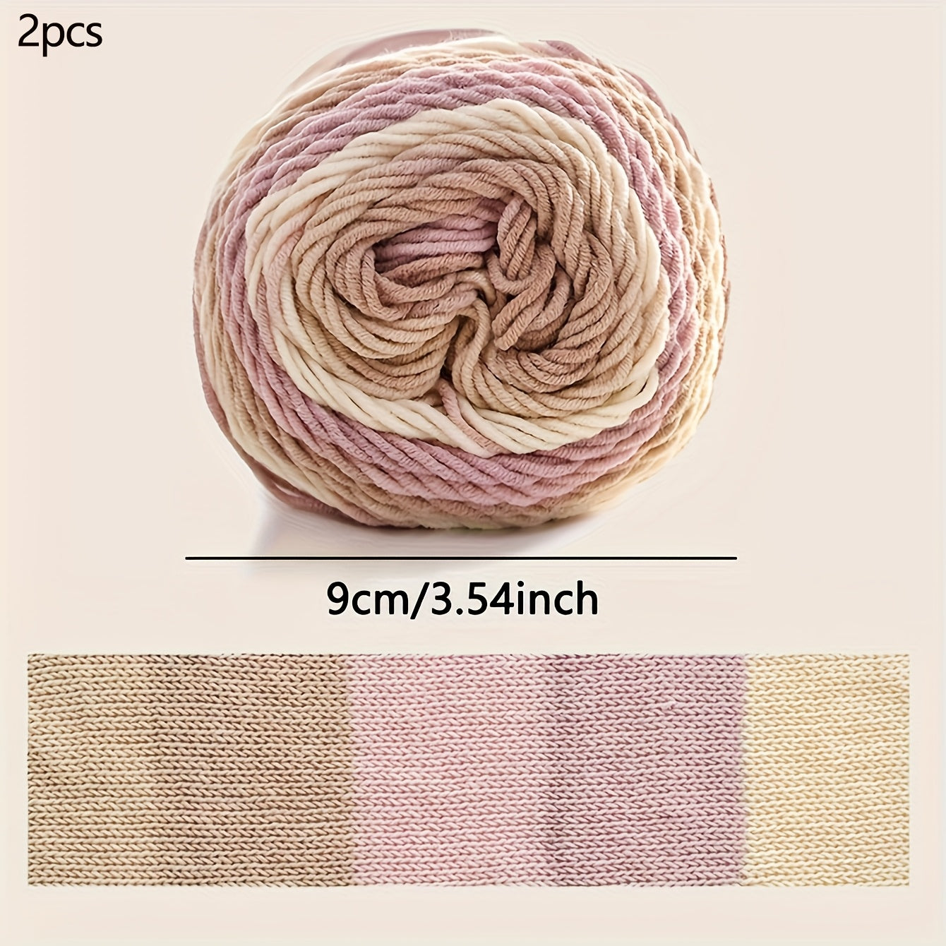 {2pcs} Rainbow 5-Strand Yarn