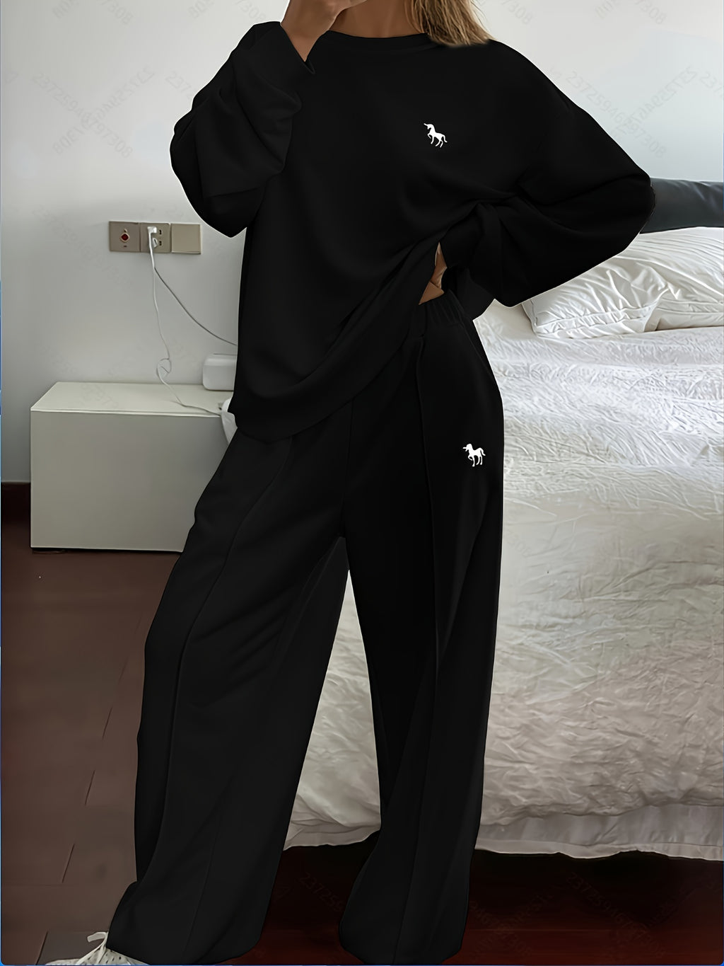 Casual Sweatshirt and Pants Set