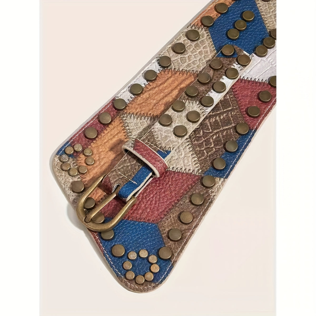 Vintage Preppy Embellished Waist Belt