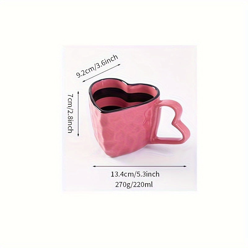 Red Love Ceramic Mug Creative Cute Coffee Cup