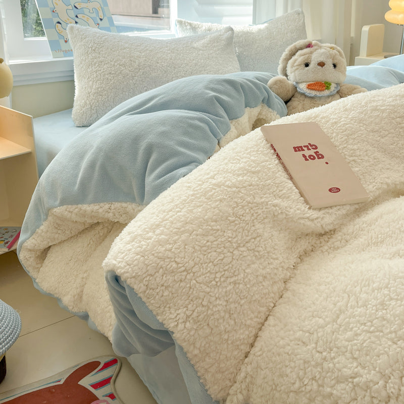 {3/4pcs} Lambskin Milk Velvet Set