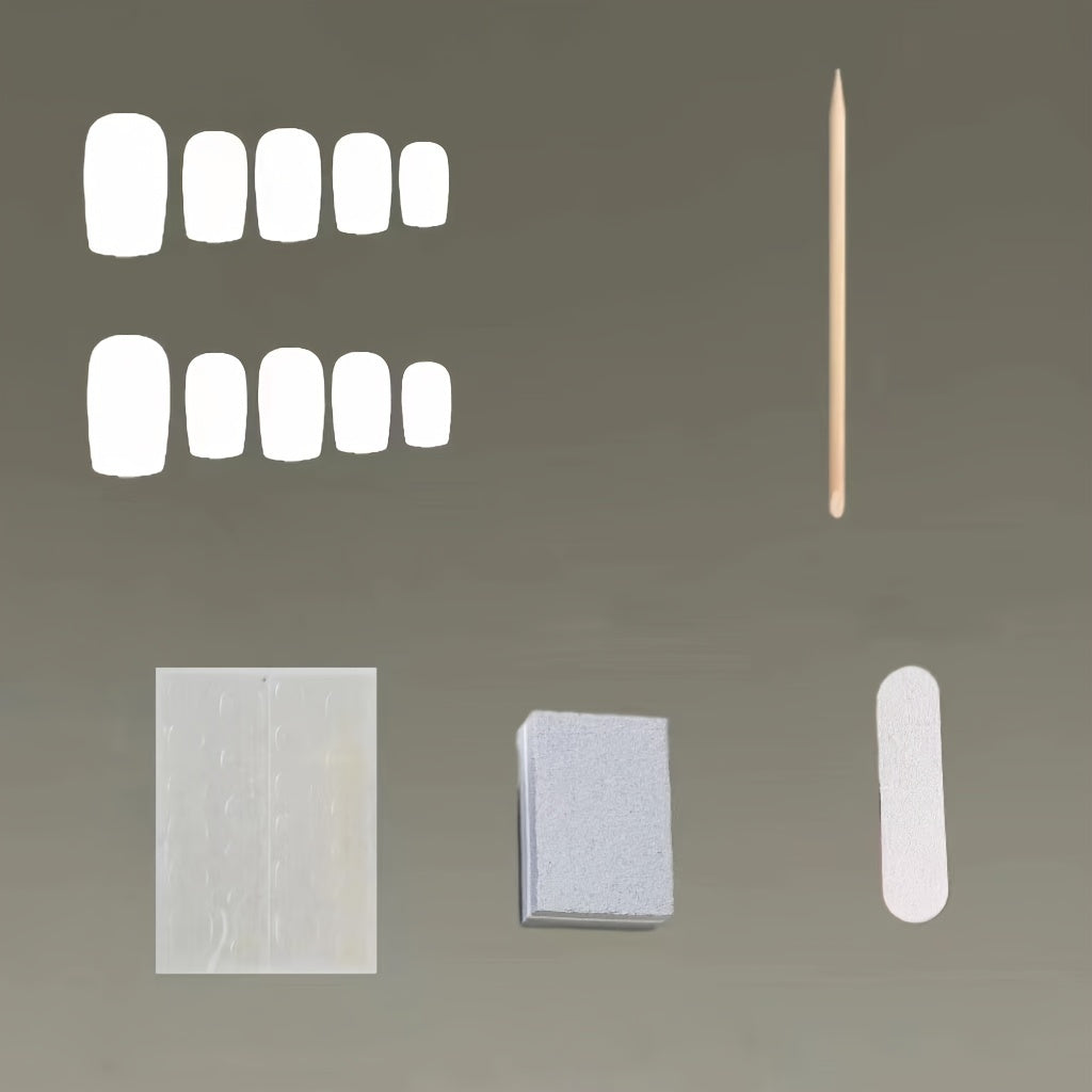 10pcs Set Handmade Wearable Nail Stickers for Women, Full Coverage, Reusable, Super Long Teardrop Shape, Pink & White with 3D Cat Paw and Heart Design, Glossy Finish