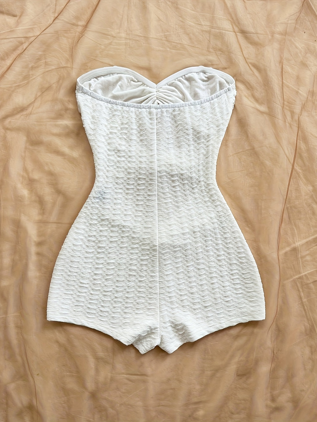 Textured Jumpsuit with a Metallic Finish