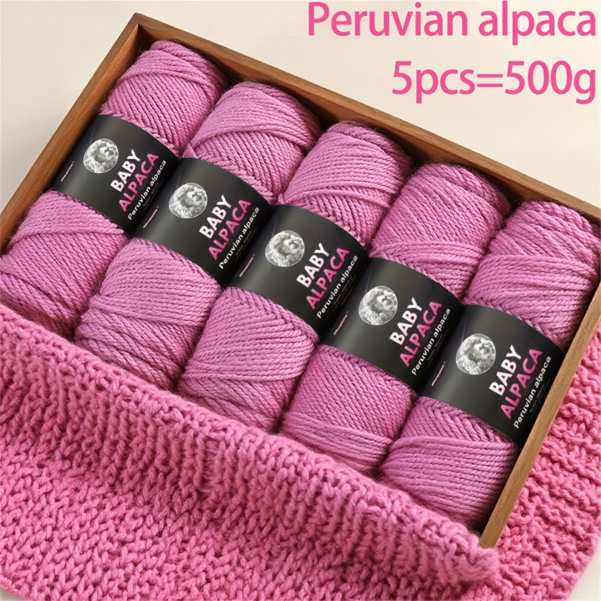 500g (5 Balls) Luxury Alpaca Wool Yarn