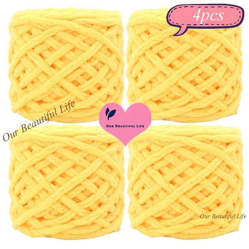 {4pcs} Ultra-Bulky Polyester Yarn
