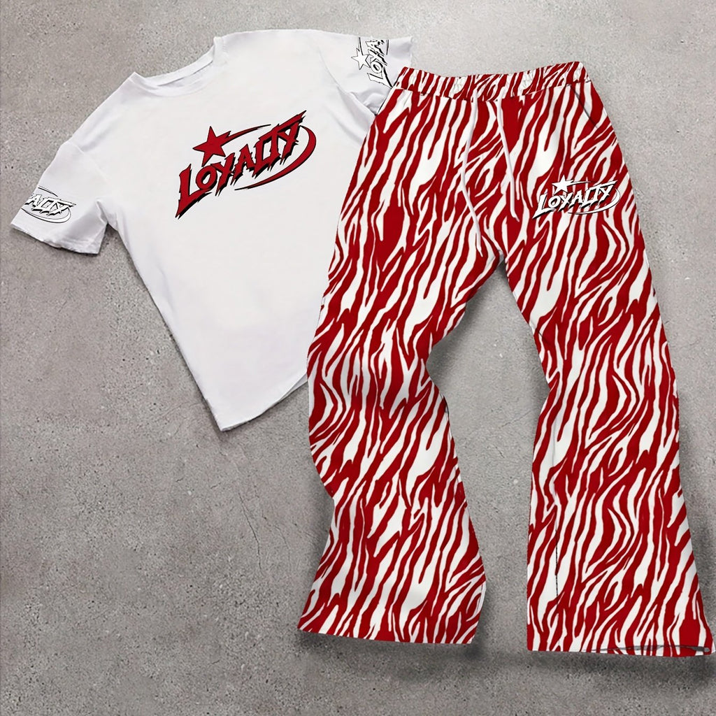 Short-Sleeved T-Shirt and Long Pants Set