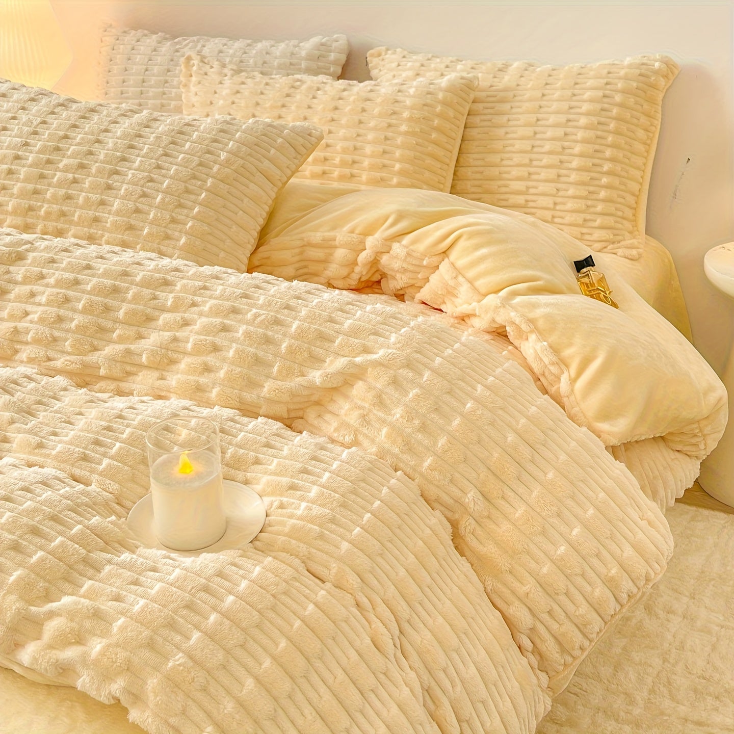 Solid Color Warm Duvet Cover Set