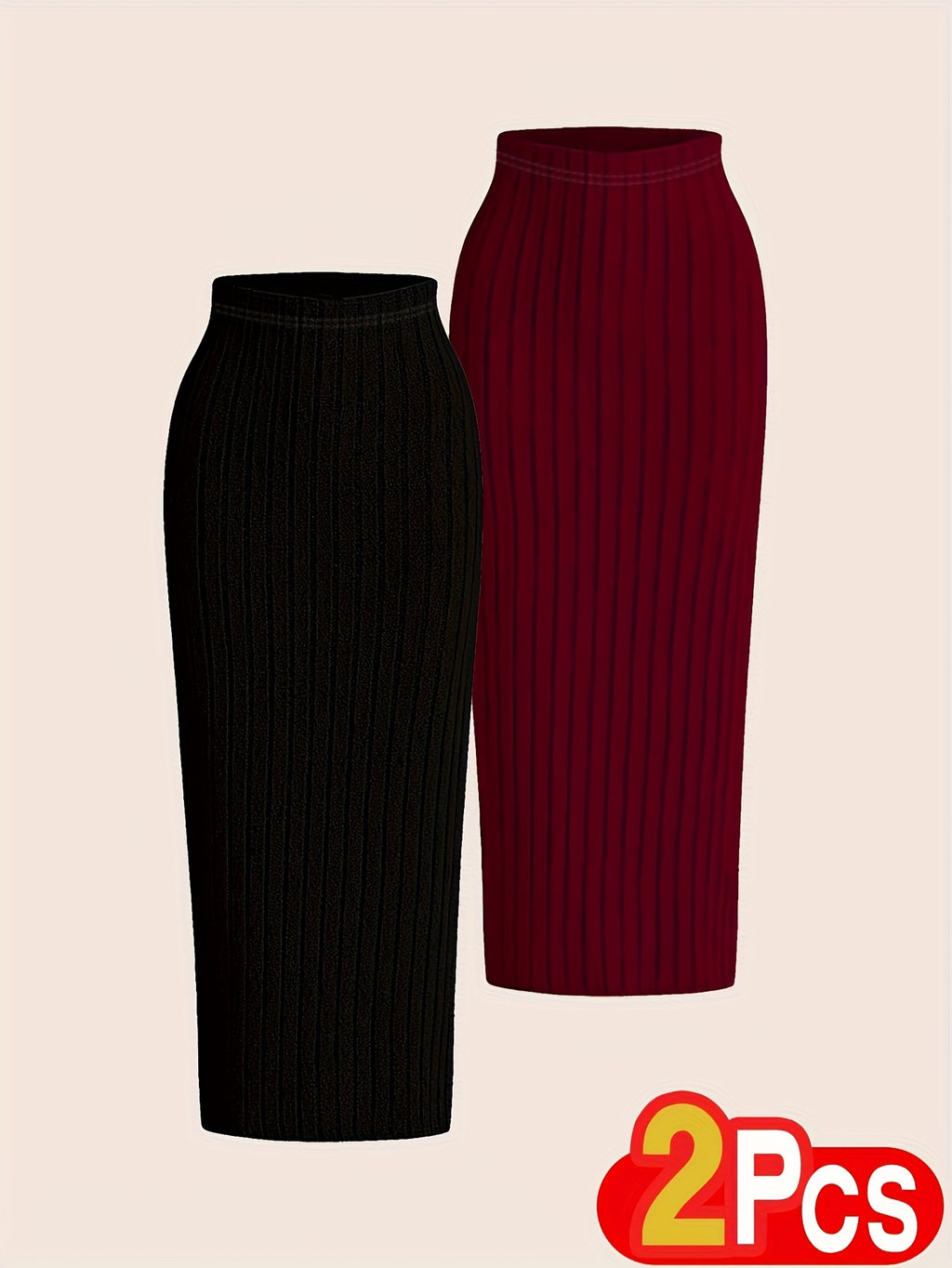 High-Waisted Stretch Pencil Skirt Set