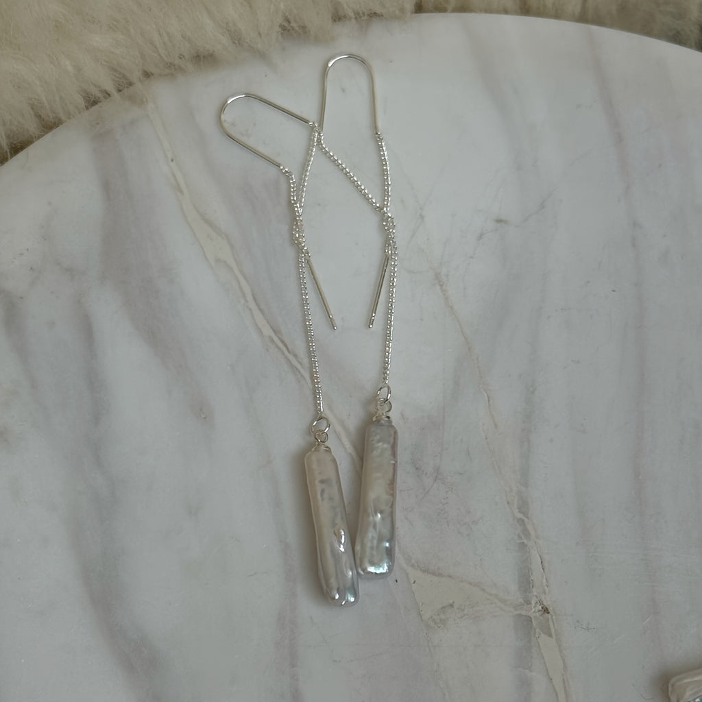 Pearls Tassel Drop Earrings