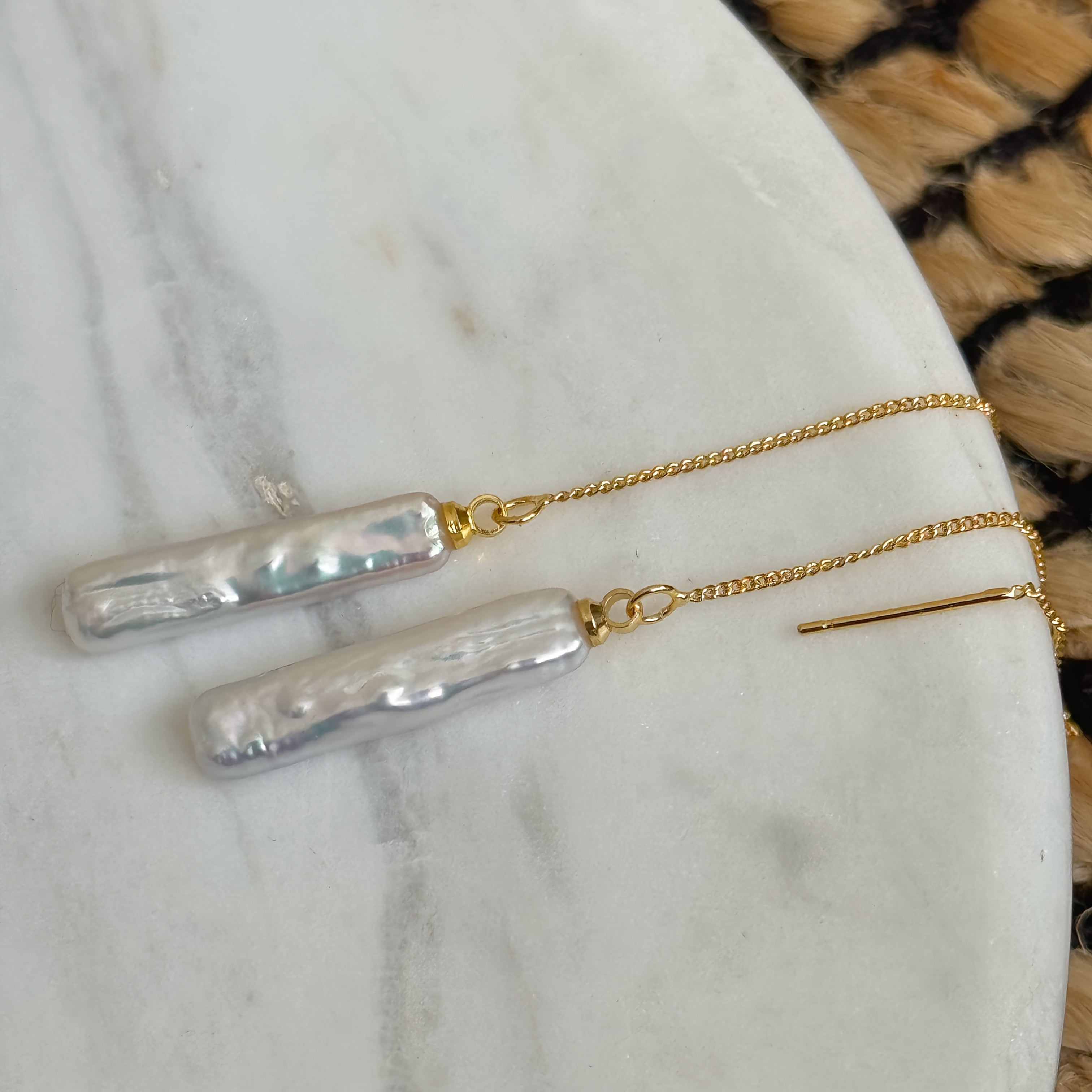 Pearls Tassel Drop Earrings