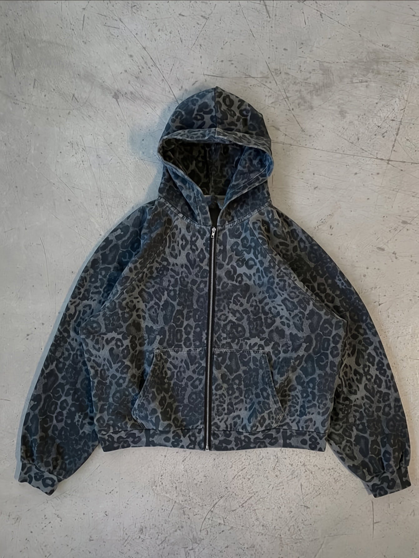 Gothic Leopard Print Hooded Jacket