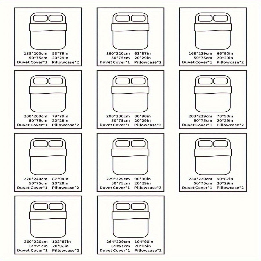 Pink Checkered + 3D Floral Embroidery Duvet Cover Set (1 Duvet Cover + 2 Pillowcases)