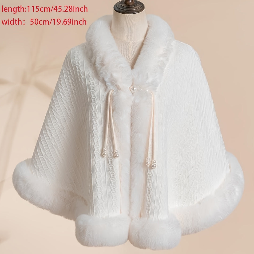 Plush Faux Fur Cape