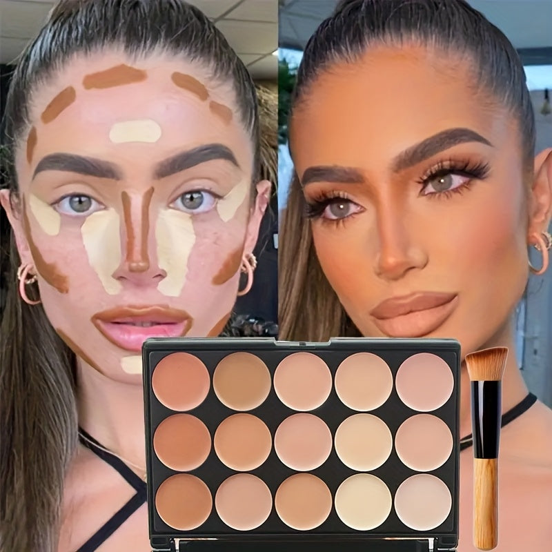 {2pcs} Professional Concealer Set with Brush