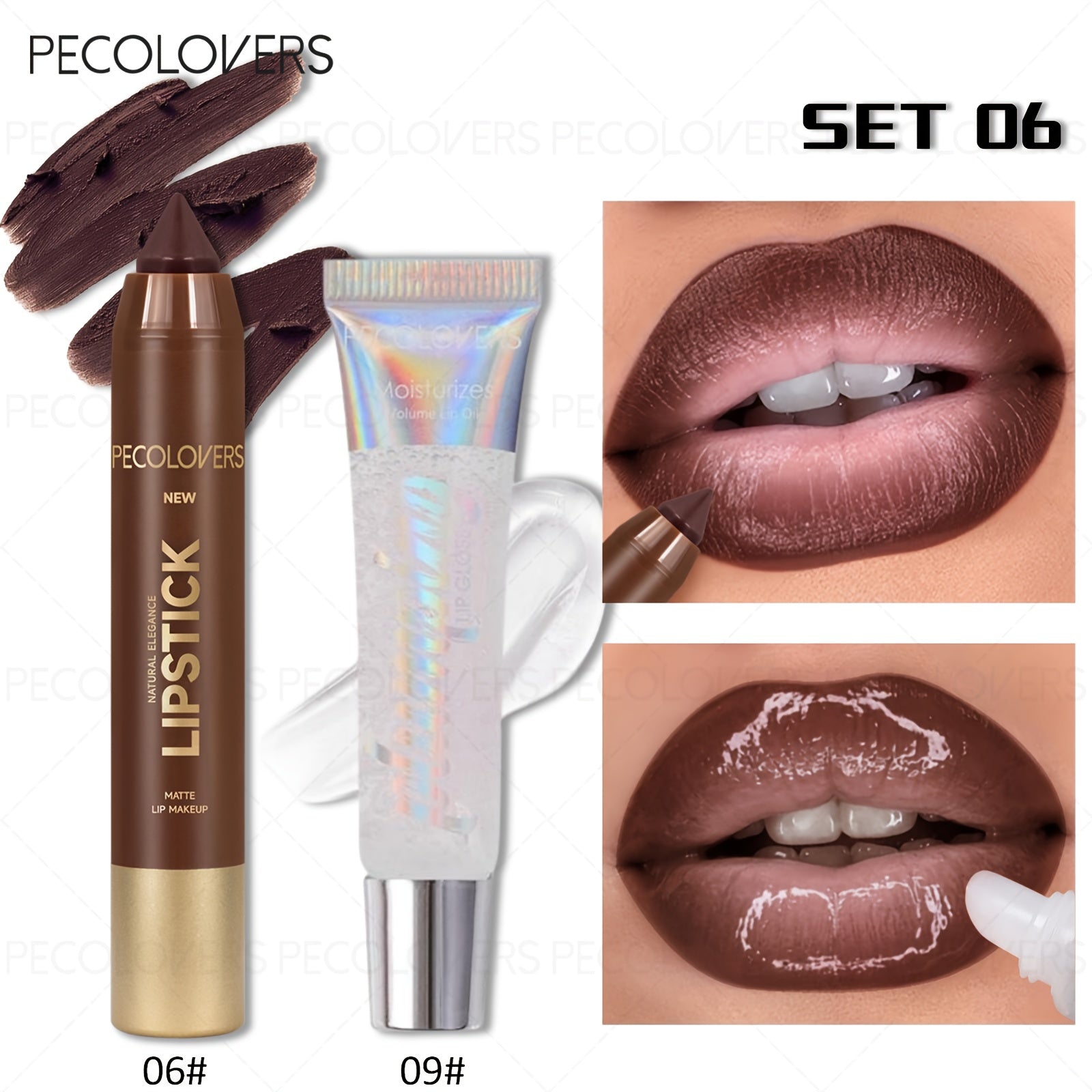 {2pcs} Moisturizing Lip Gloss & Lip Liner