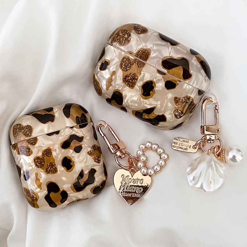 Leopard Print Earphone Sleeve with Hanging Chain - Perfect for Airpod1/2!