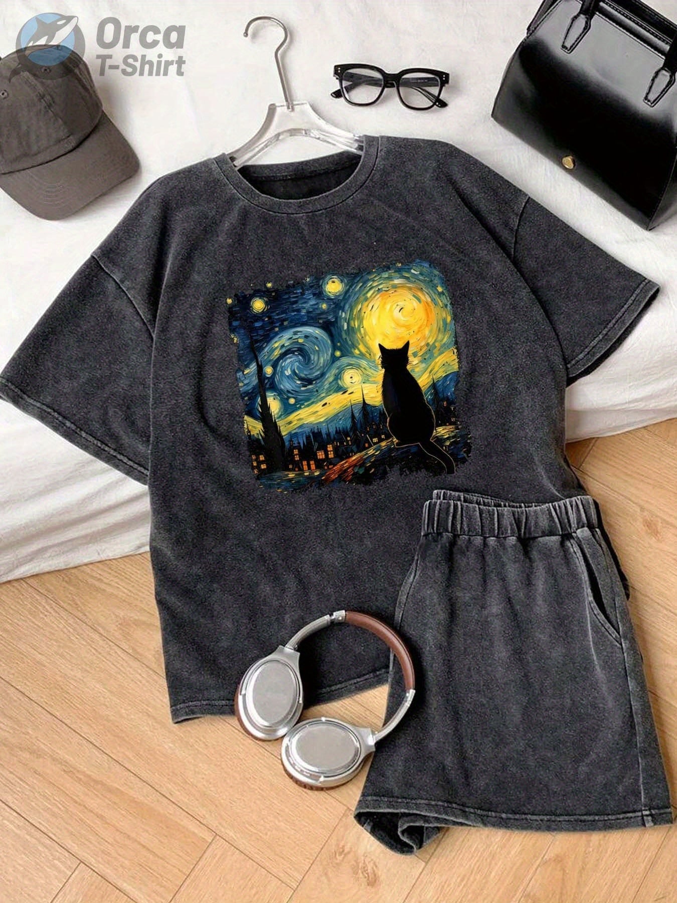 Women's Vintage Washed Heavyweight T-Shirt - Loose Fit Soft & Breathable Everyday Casual Top - Non-See-Through Light colored Tee for Spring/Summer Outfits