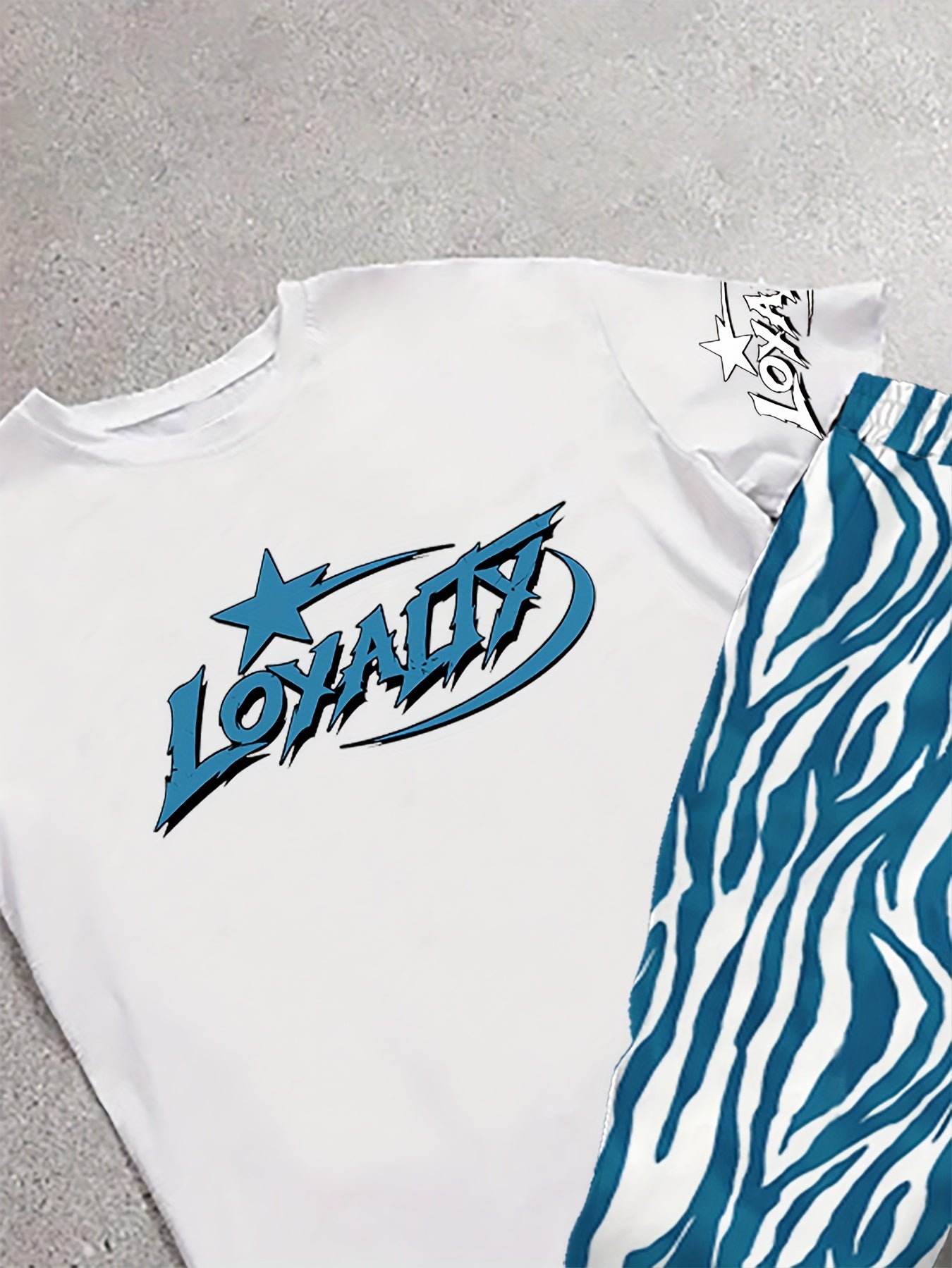 Short-Sleeved T-Shirt and Long Pants Set