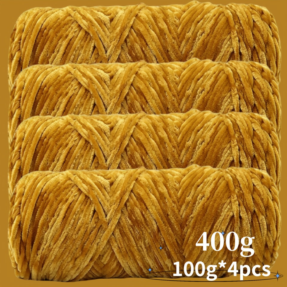 {4pcs} 400g/14.1oz Ultra Soft Fleece Yarn