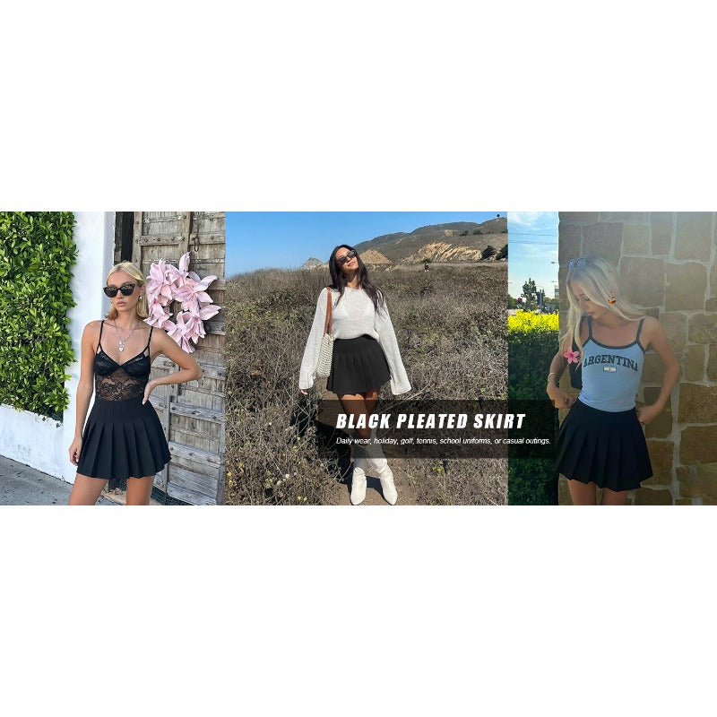 High-Waisted Pleated Tennis Skirt