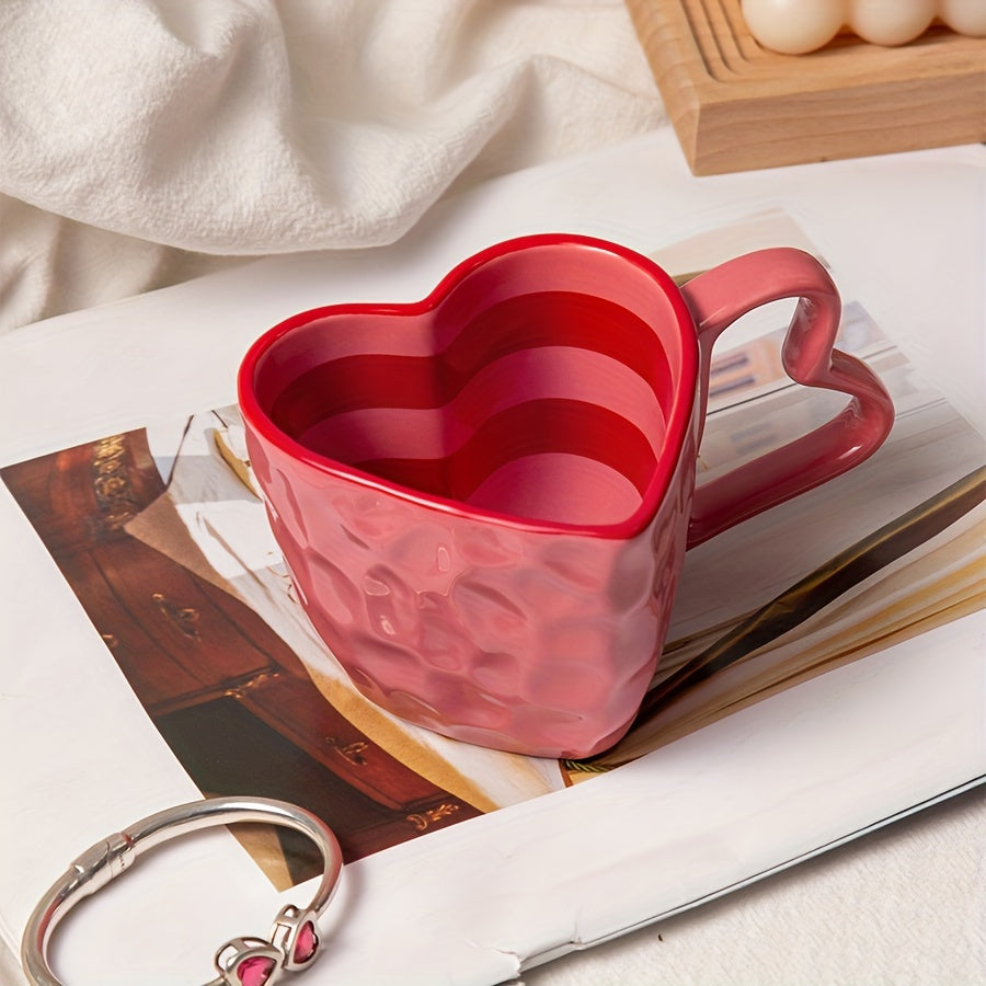 Red Love Ceramic Mug Creative Cute Coffee Cup