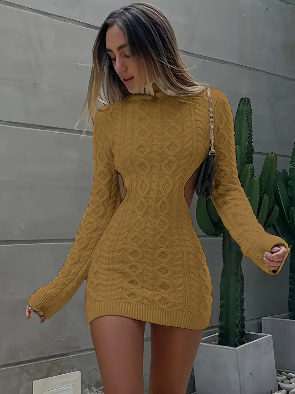 Backless Sweater Dress