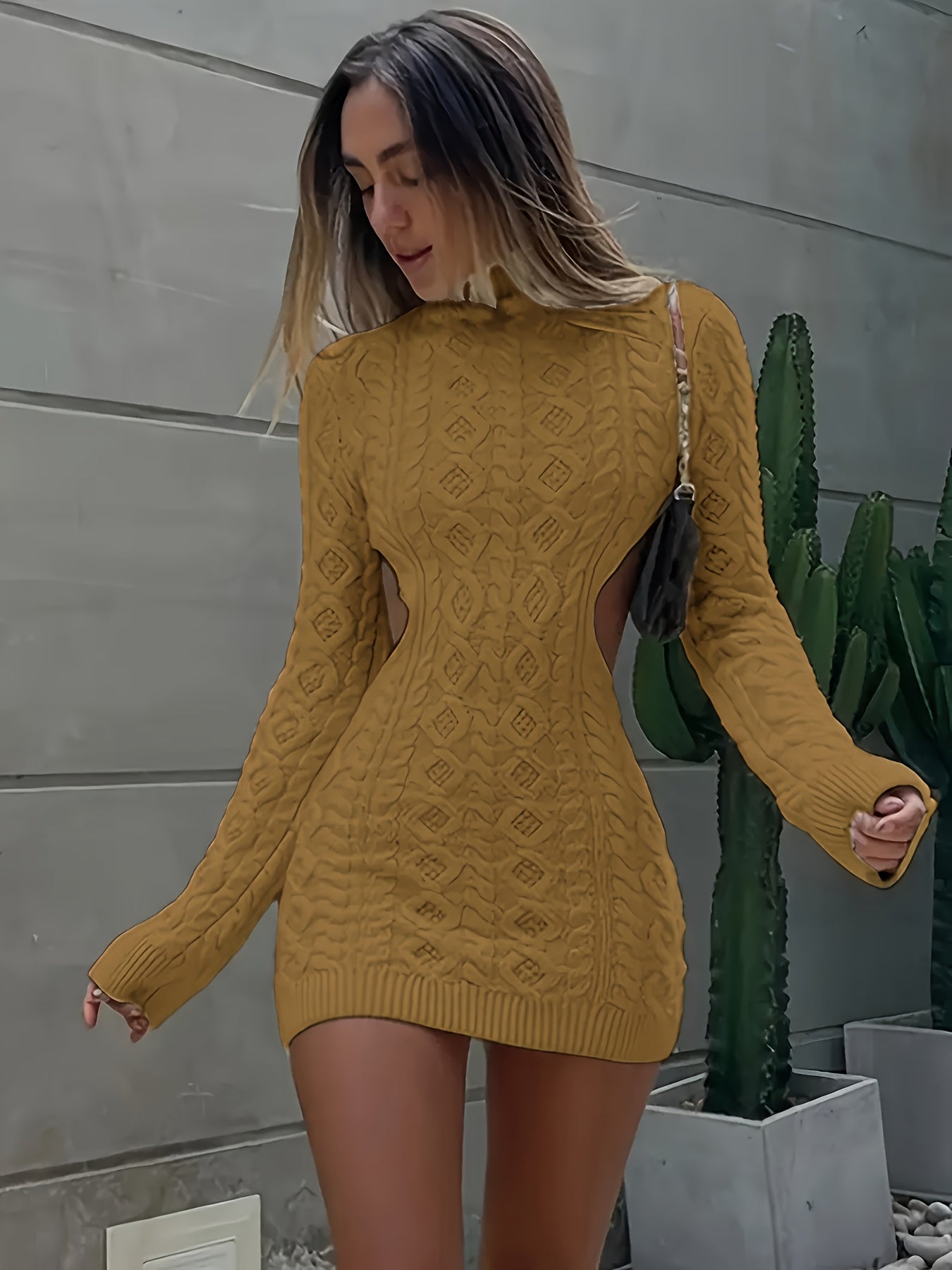 Backless Sweater Dress