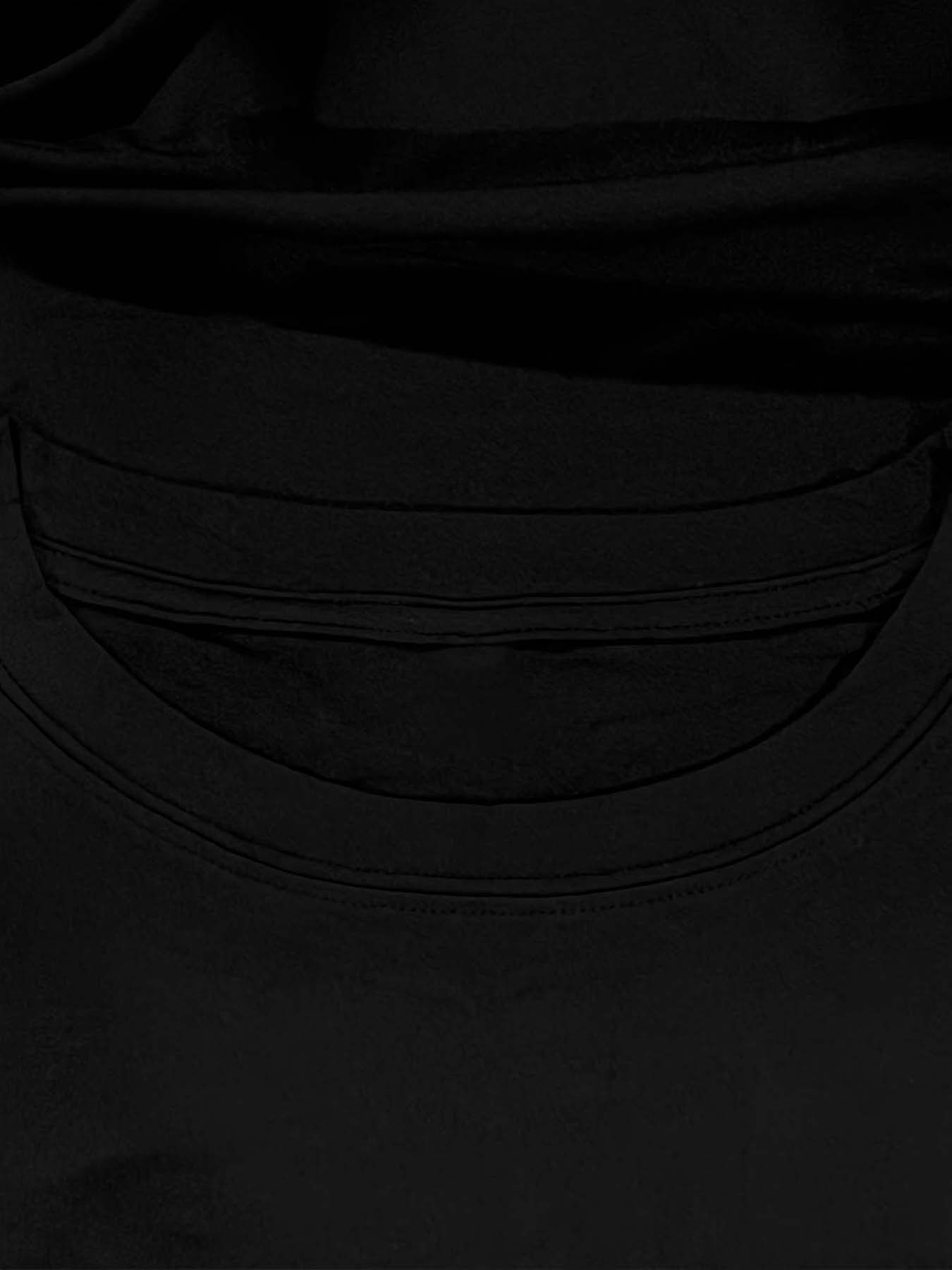 Casual Short Sleeve T-Shirt with Celestial Moon & Star Print