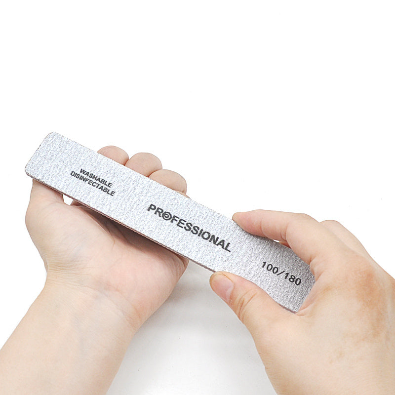{5 Pcs/Pack} Square Nail File 80 100 180 Grit Poishing Files