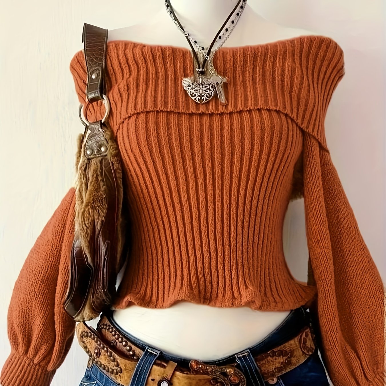 Off-the-Shoulder Sweater