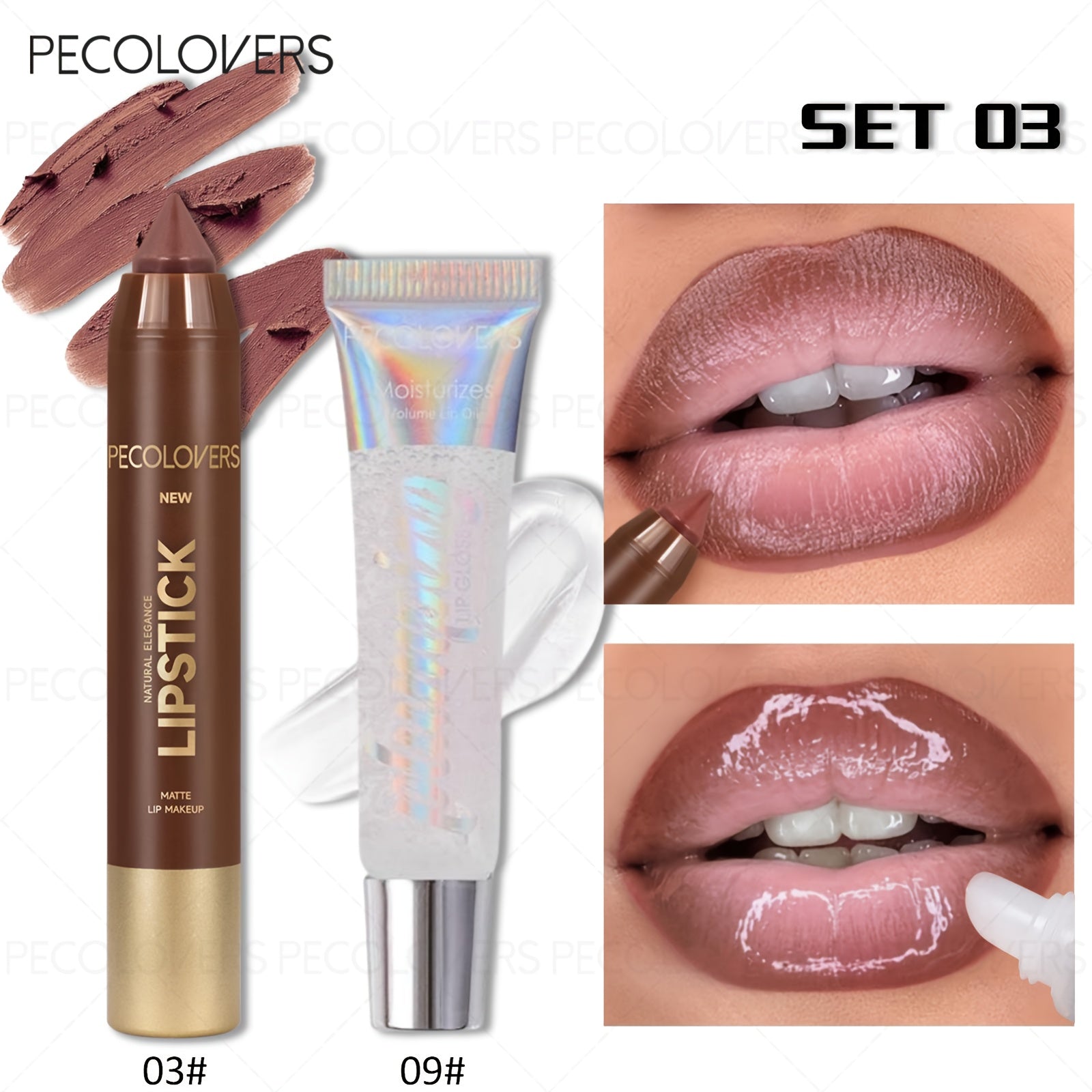 {2pcs} Moisturizing Lip Gloss & Lip Liner