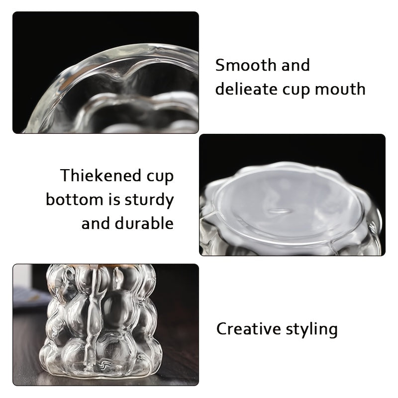 {4pcs} Grape Shape Cute Drinking Glasses with straw and straw brush