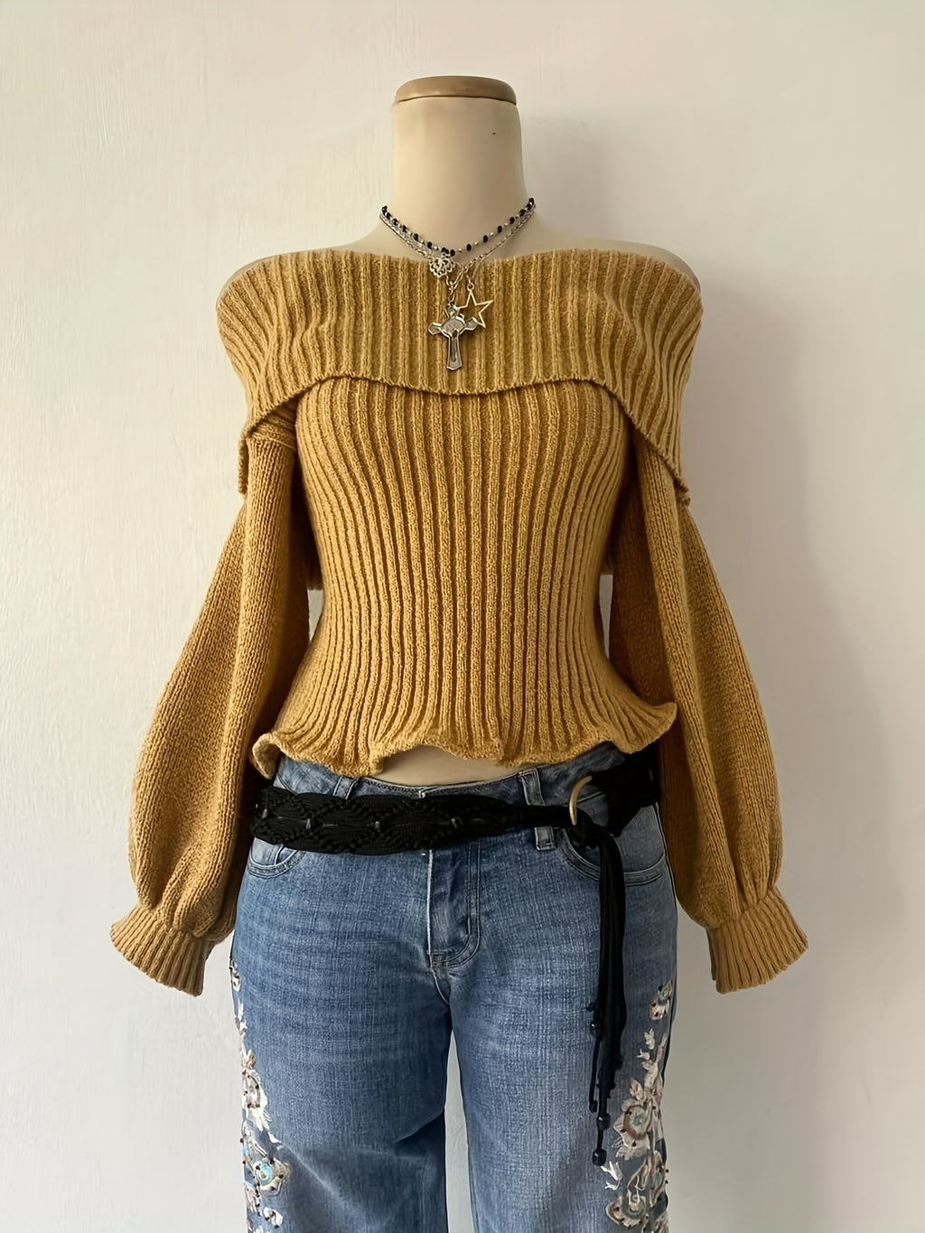 Off-the-Shoulder Sweater