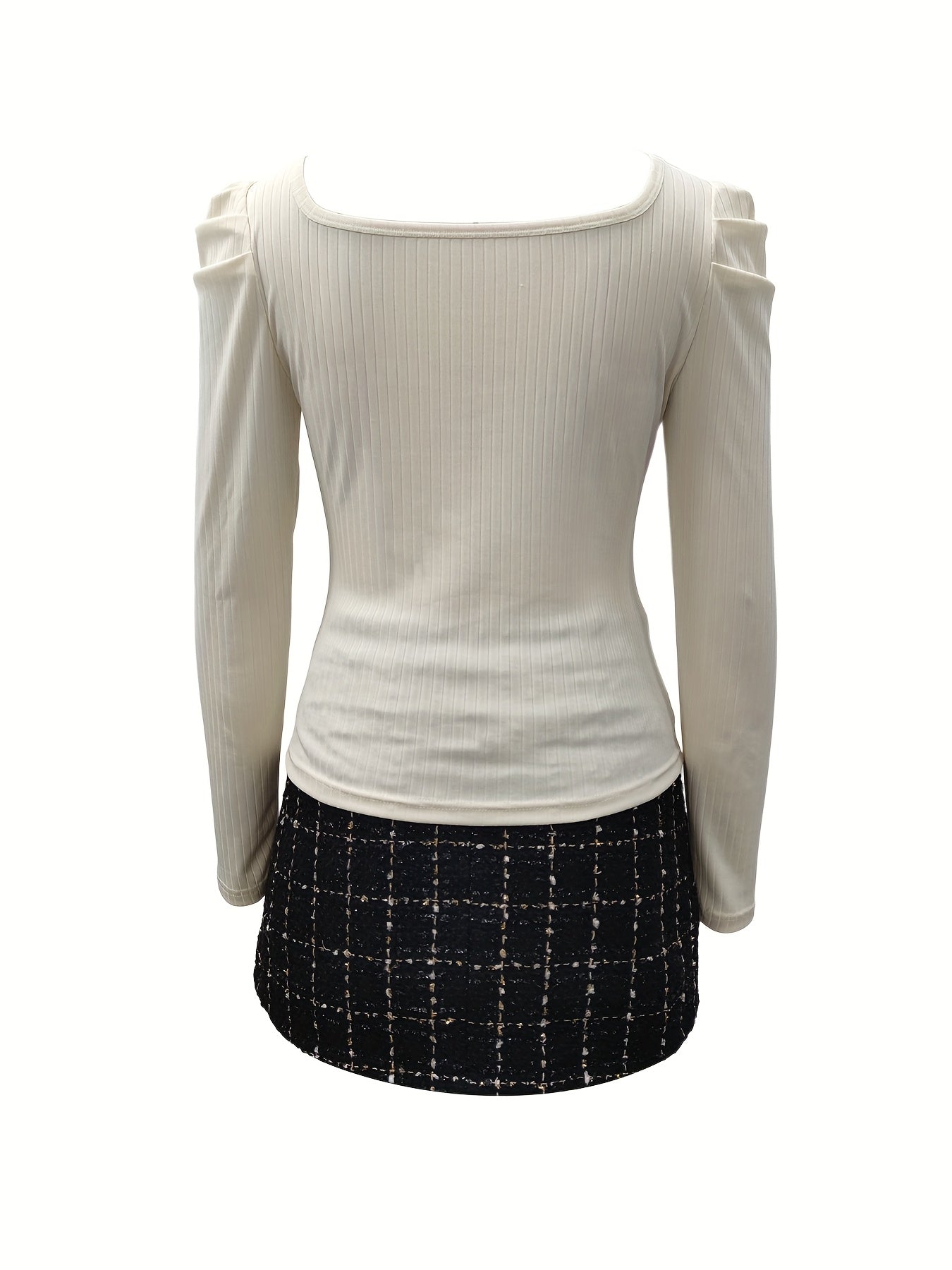 Skirt Suit with Square Neckline