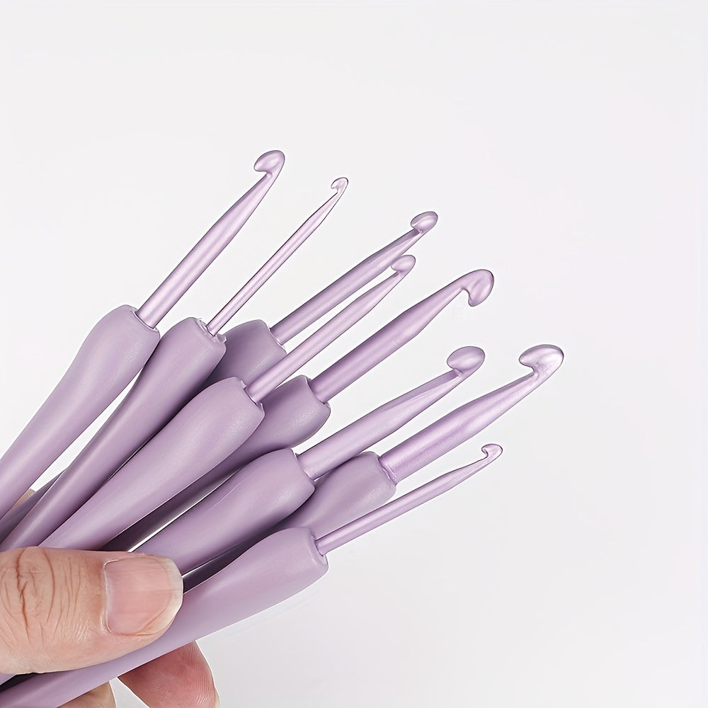 8 Sizes Purple Crochet Hook Set
