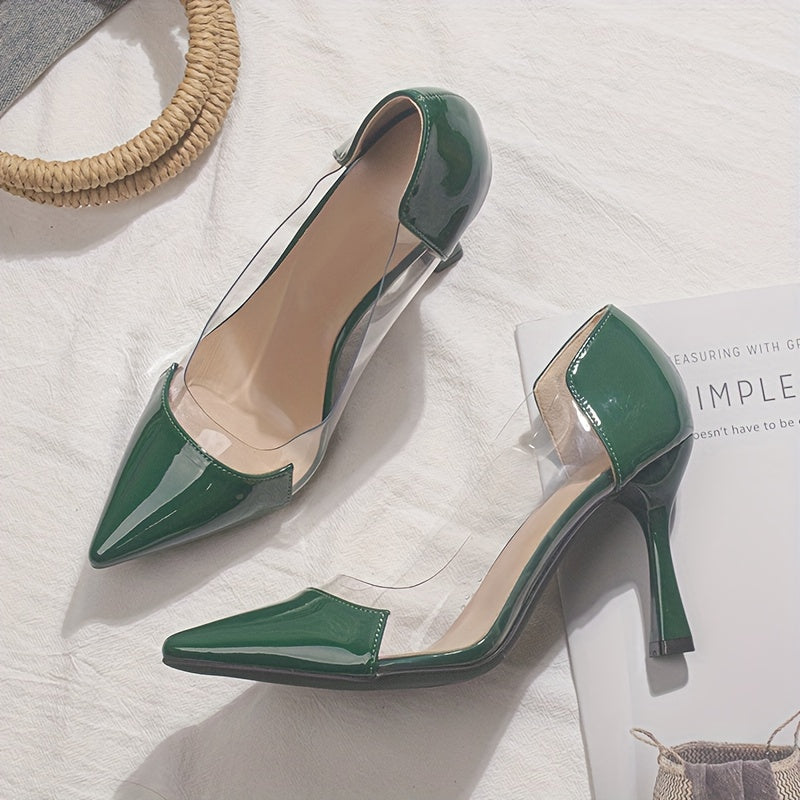 Pointed-Toe Stiletto High-Heel Shoes