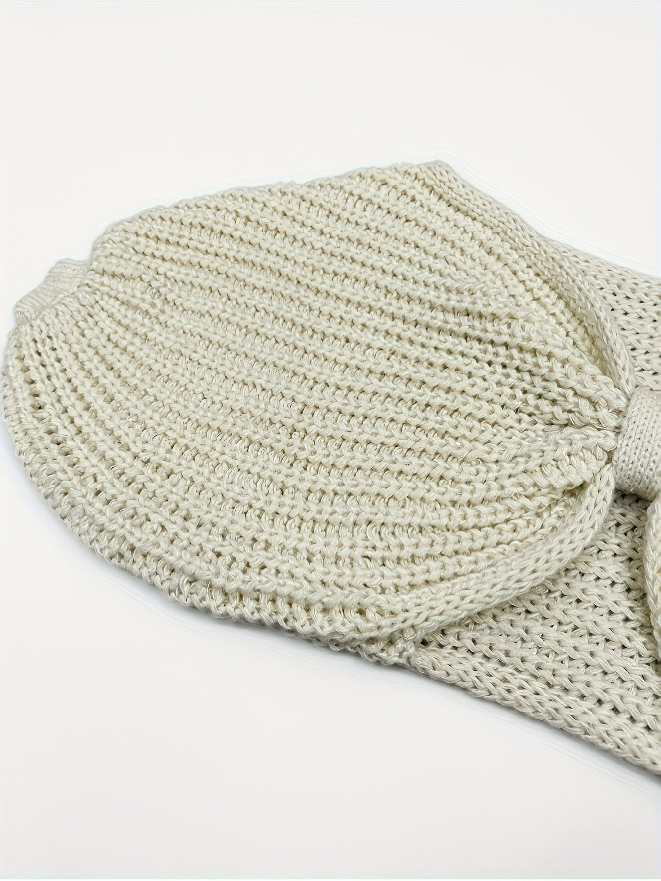 Women'S Vintage-Inspired Oversized V-Neck Sweater with Large Bow & Chest Knot - & Brown Color Block, Short Length, Spring/Fall Layering Piece for Casual & Formal, Spring Fall Layering, Classic Knitwear, Soft Texture