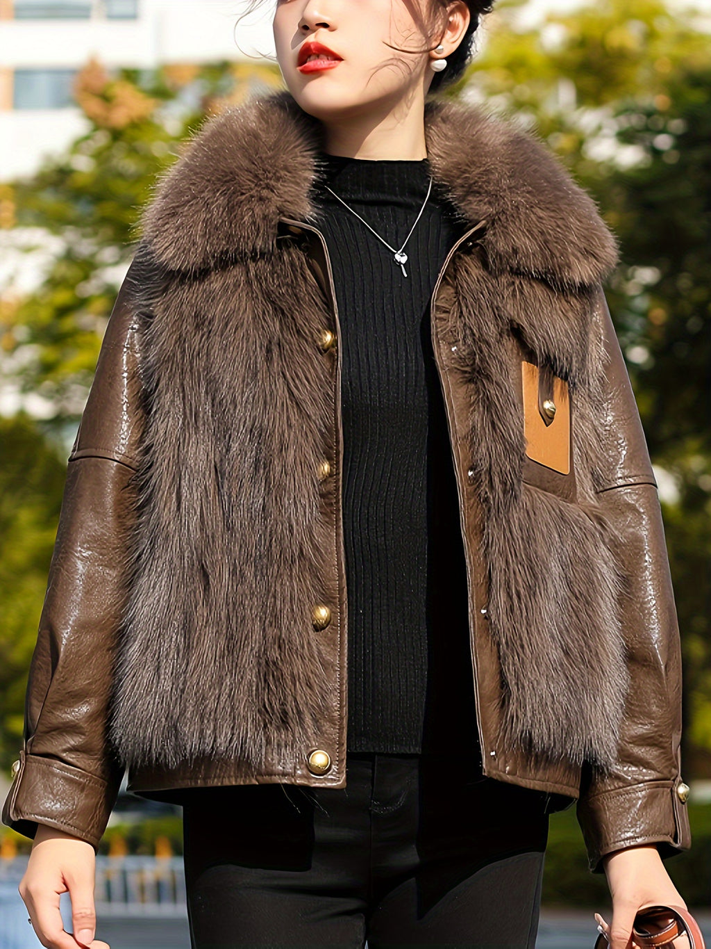 Faux Fur-Lined Jacket