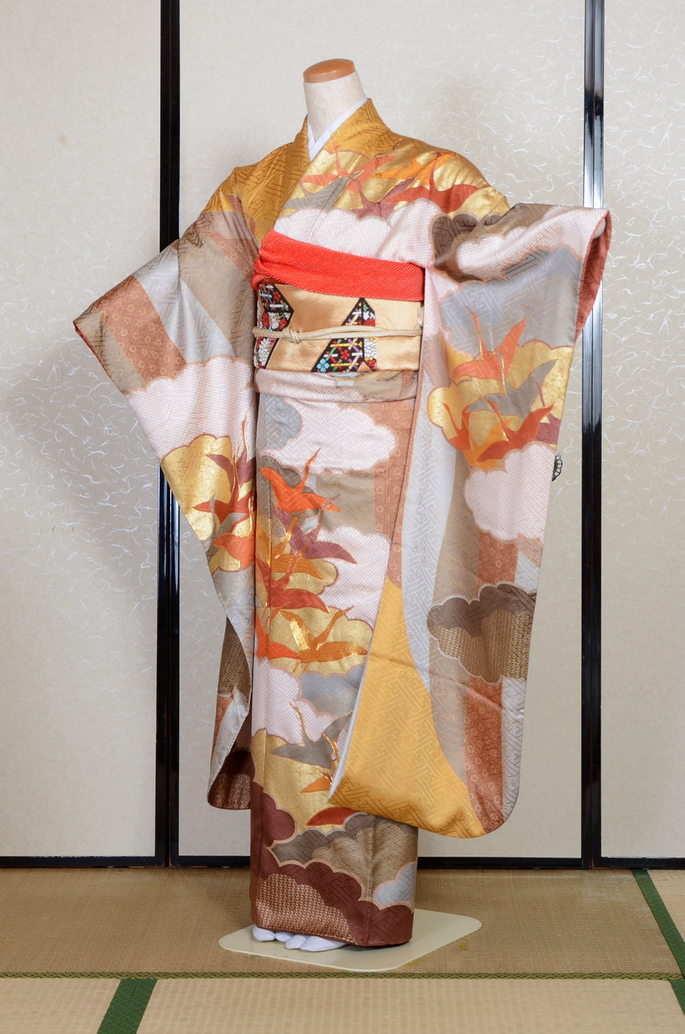 Long-sleeved kimono 6 items set / Furisode / FK#2-328