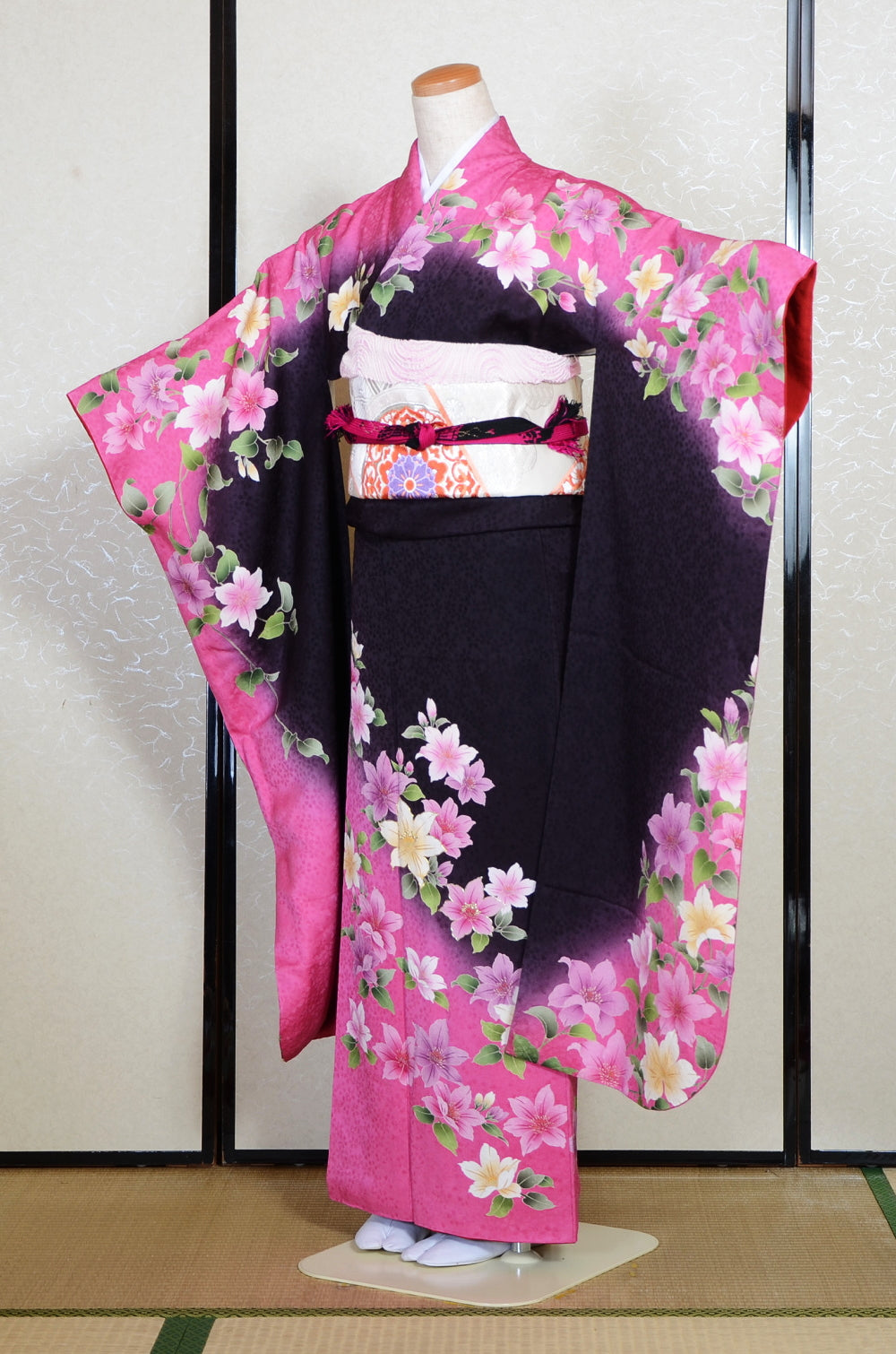 Long-sleeved kimono 6 items set / Furisode / FK#2-304