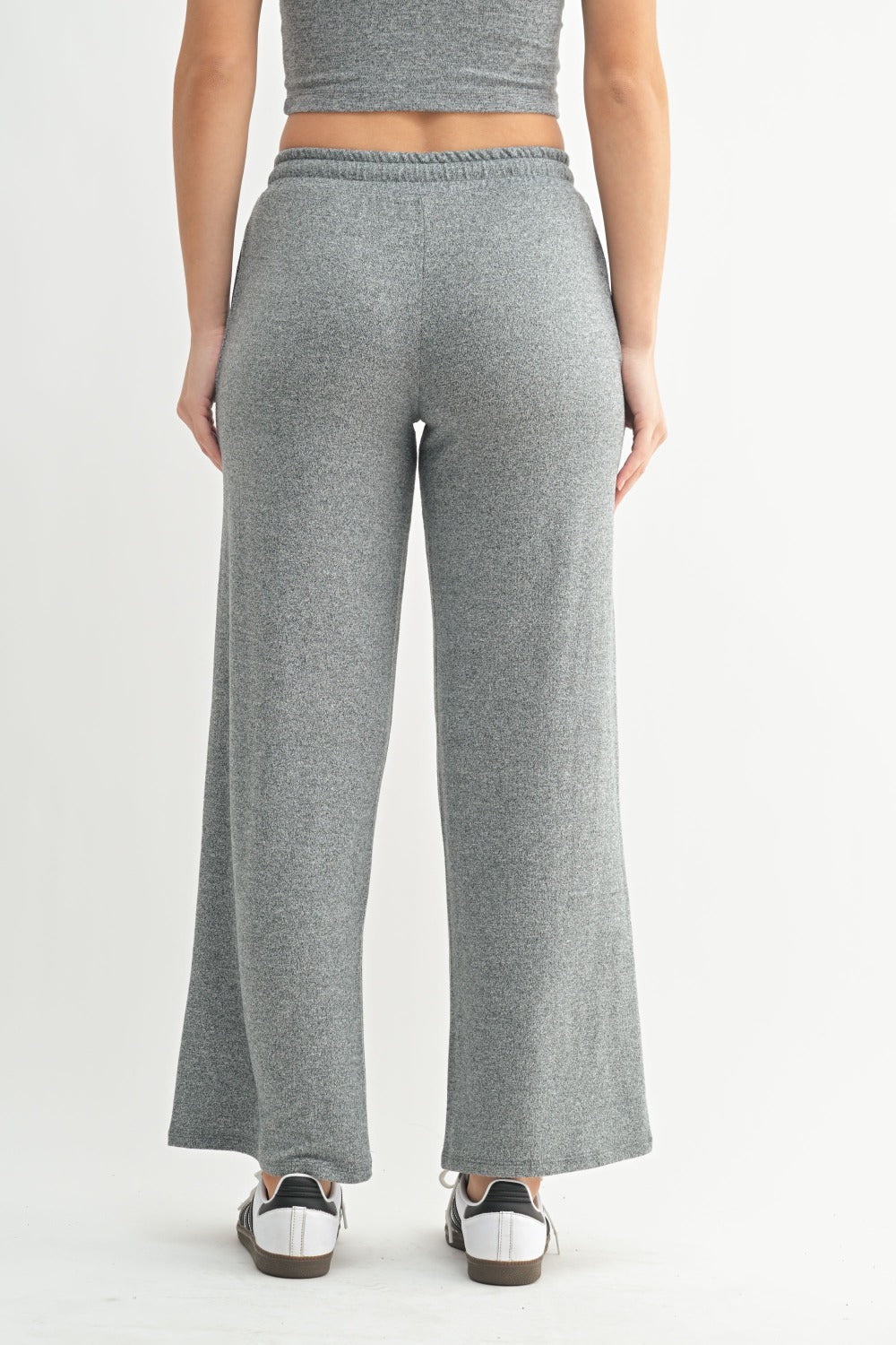 CloudSoft™ Wide-Leg Lounge Pants- Gray